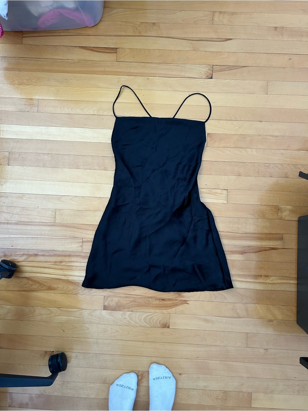Zara Black Backless Slip Dress
